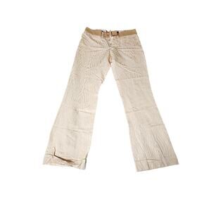 Vintage Messagerie dress pants with leather trim